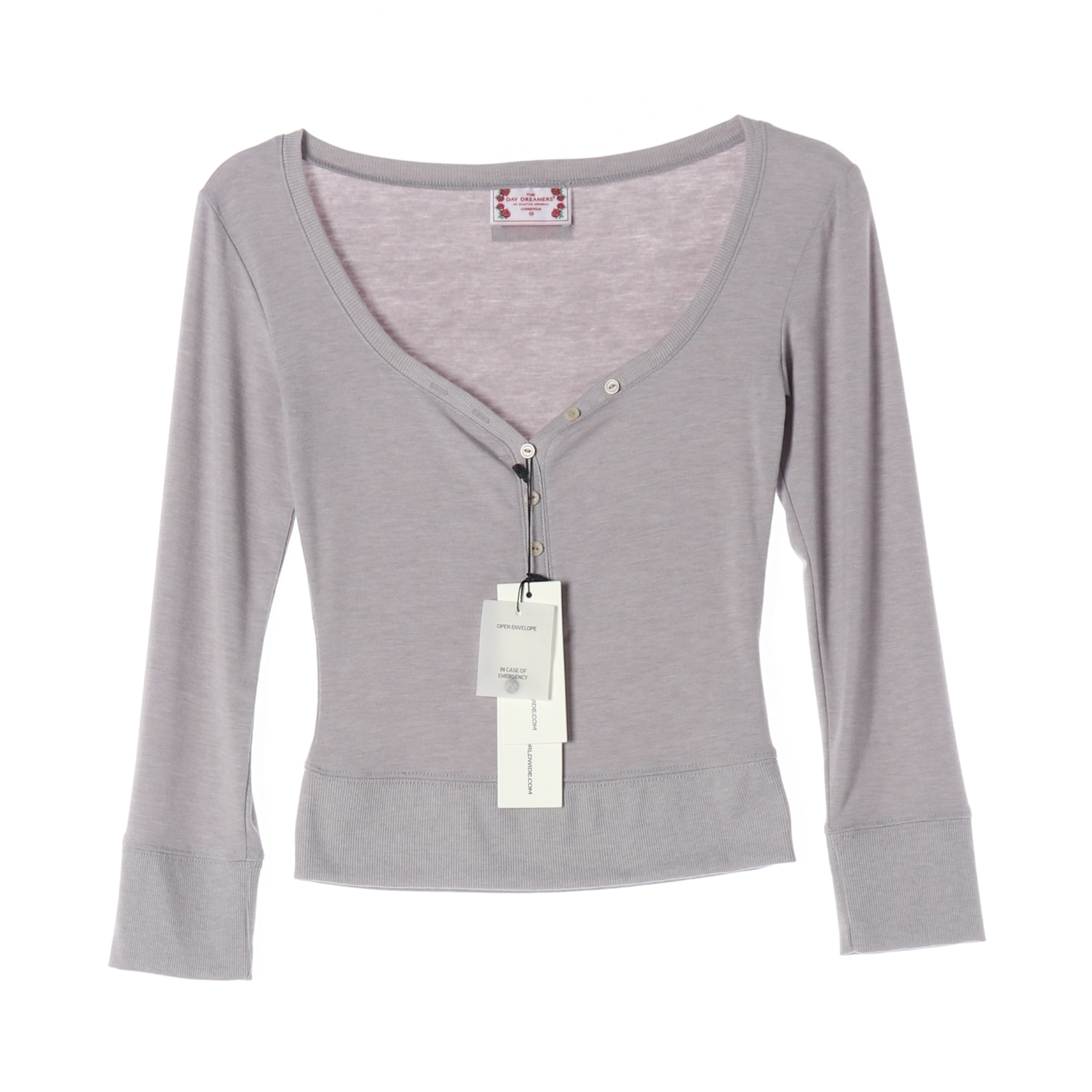 (새상품) 스컬프터 25SS 헨리넥 긴팔 티셔츠 그레이