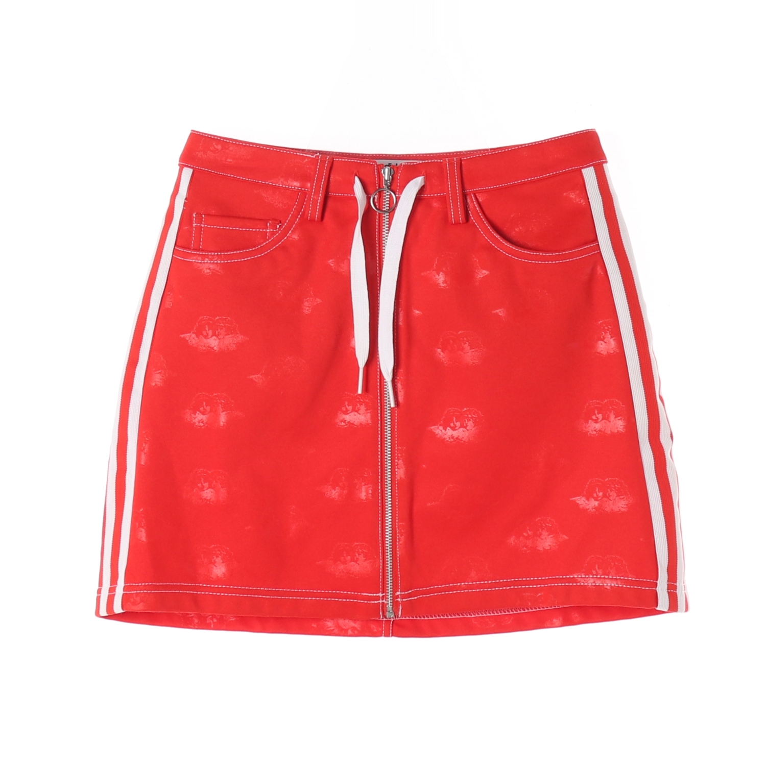 아디다스 오리지널스 X 피오루치 레드 집업 스커트