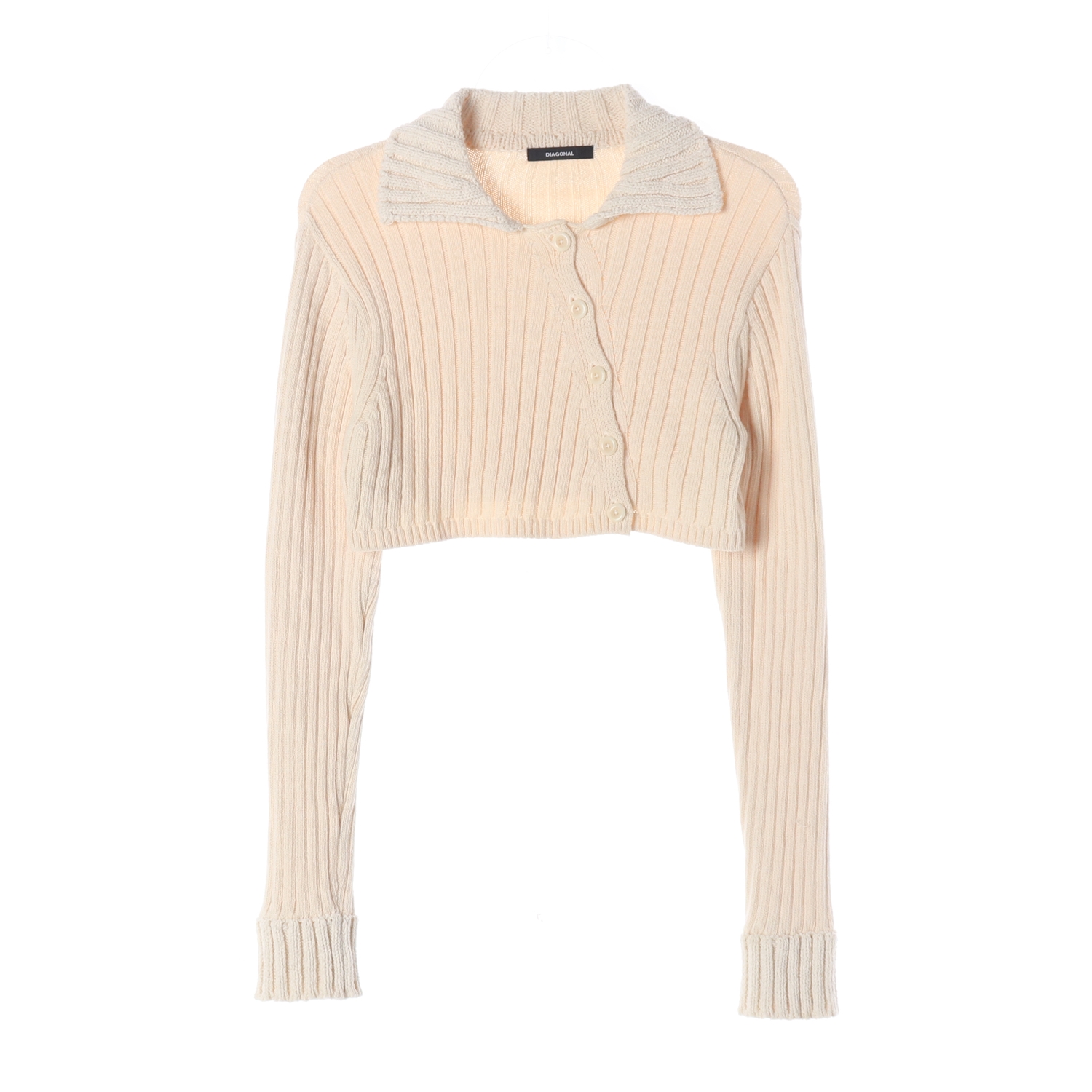 다이애그널 23SS 버튼 카라 니트 가디건