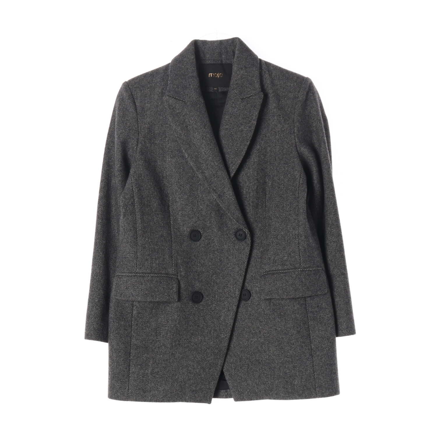 마쥬 maje 더블 브레스티드 울 블렌드 블레이저 재킷