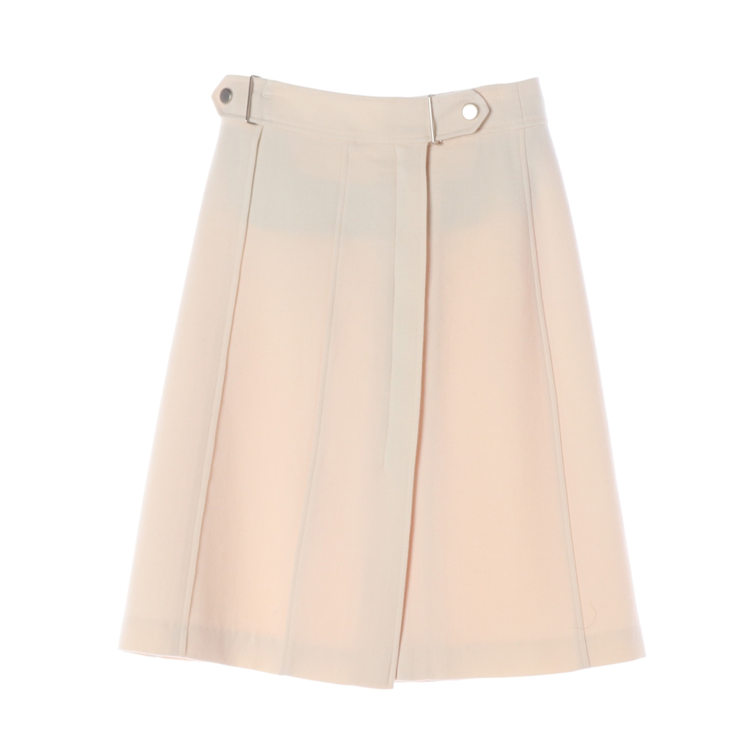 잇미샤 플리츠 울 블렌드 롱 스커트