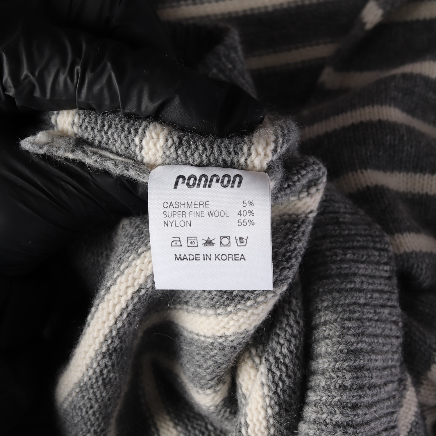 론론 울 캐시미어 블렌드 스트라이프 니트 이미지 4