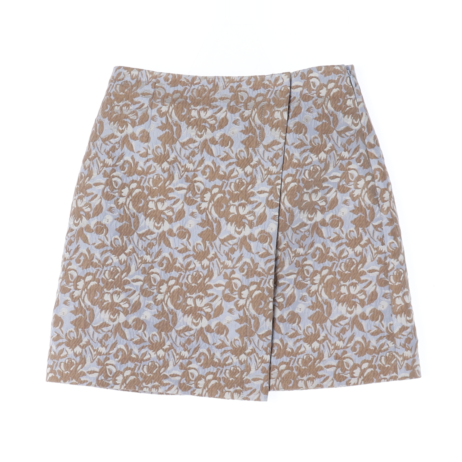 잇미샤 플로럴 프린트 미니 랩 스커트 라이트블루 