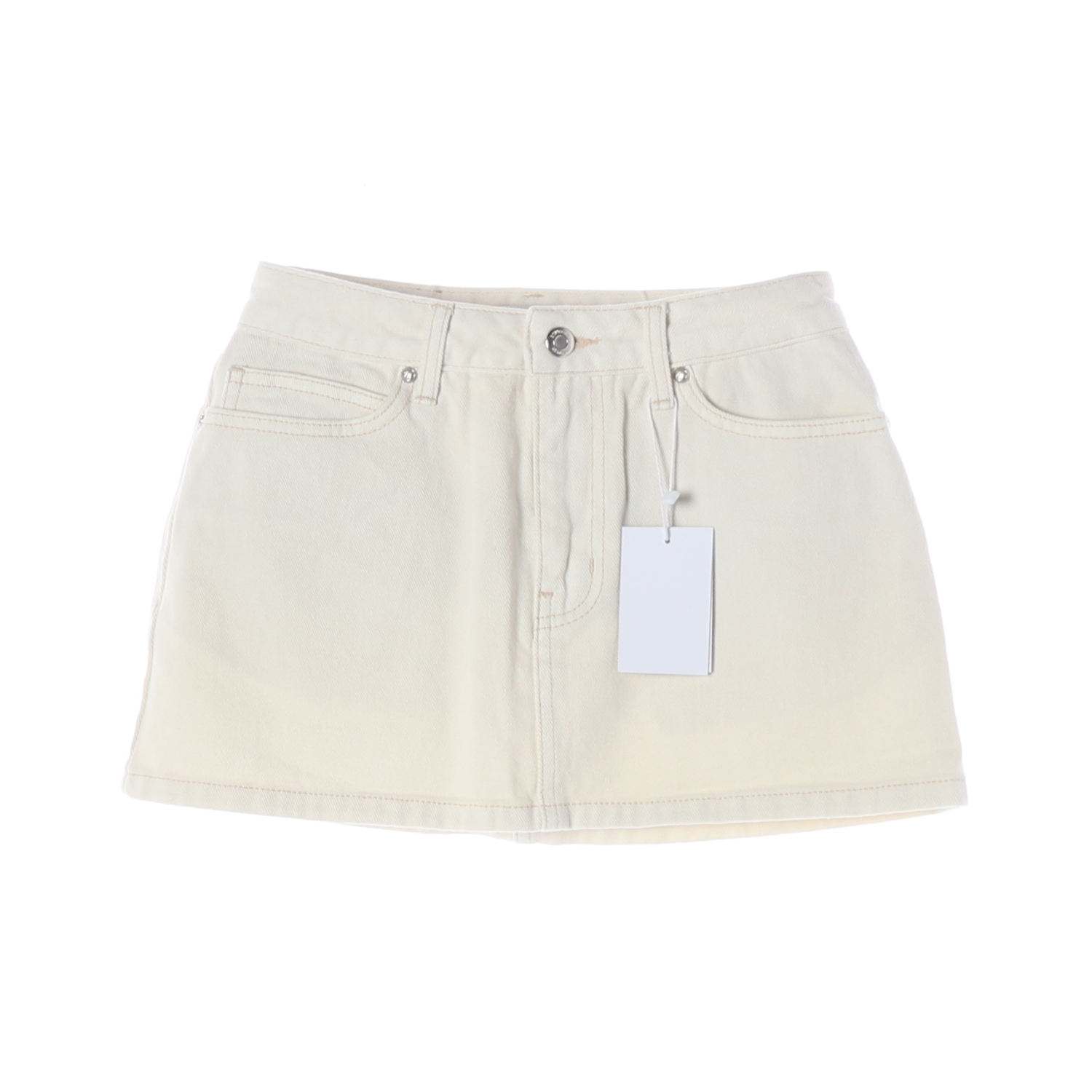 (새상품) 썬번프로젝트 25SS 마이크로 미니 데님 스커트 아이보리