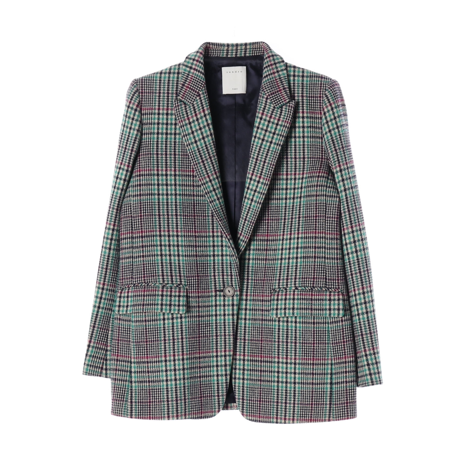 산드로 체크 블레이저 자켓