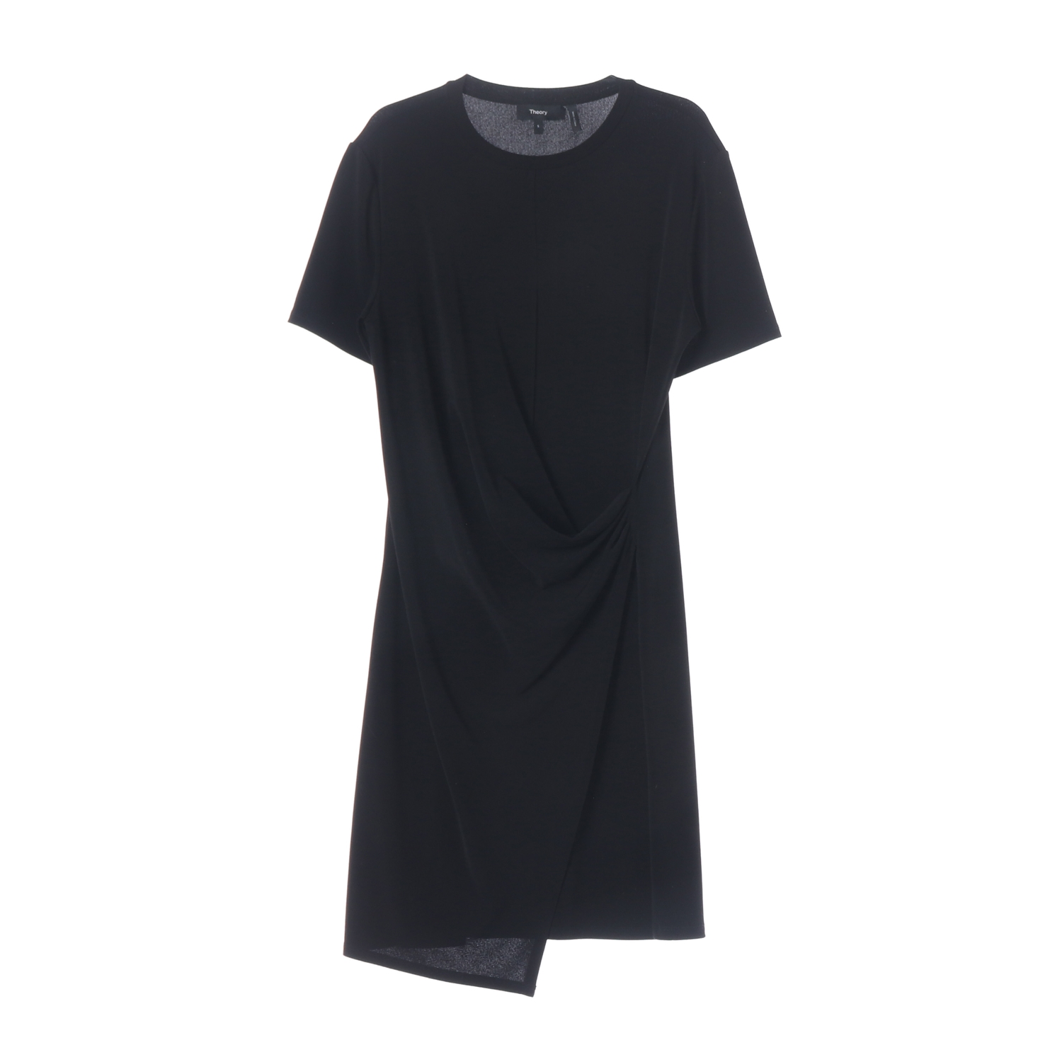 띠어리 드레이프 반팔 미니 원피스