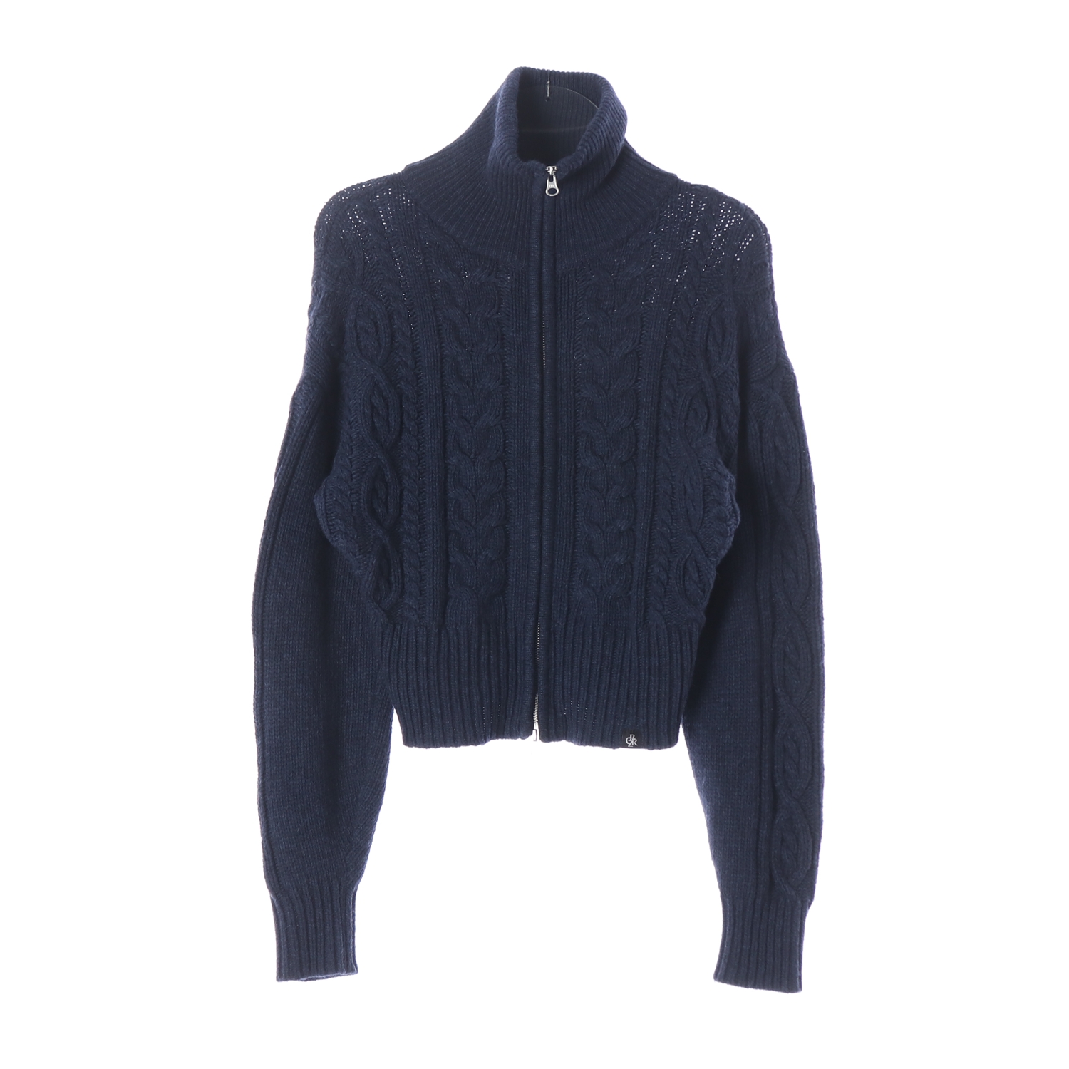 시티브리즈 23FW 케이블 니트 크롭 풀집업 가디건