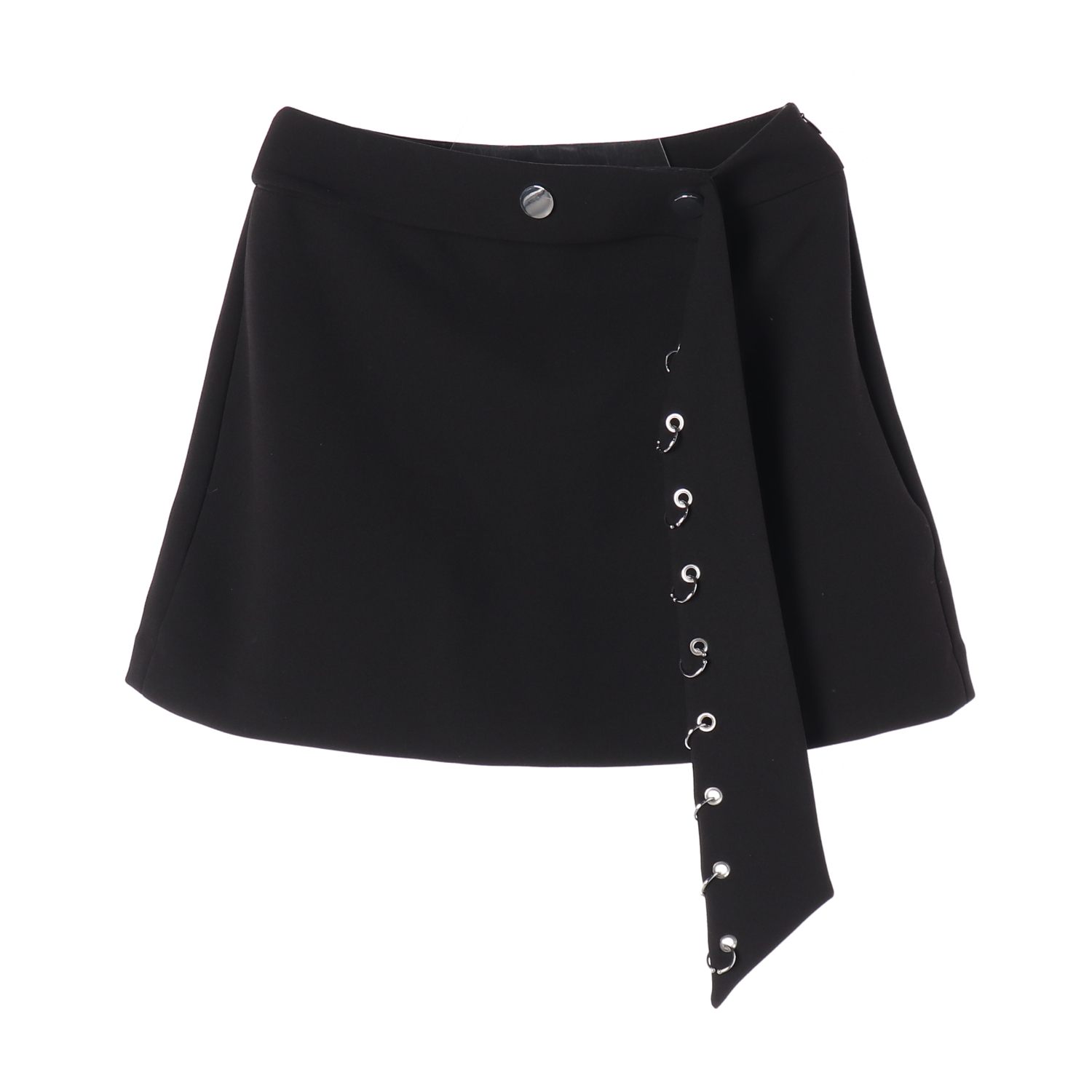 마쥬 버튼 랩 디자인 숏 스커트