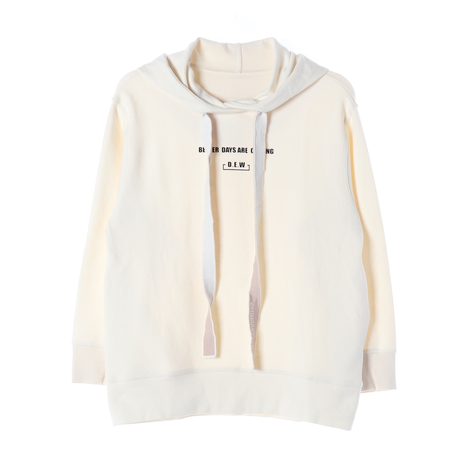 듀엘 와이드 스트랩 후디 레터링 후드티