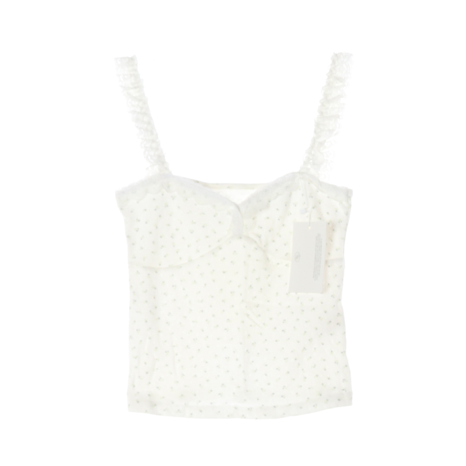 (새상품) 위드아웃썸머 플로럴 레이스 슬리브리스 탑