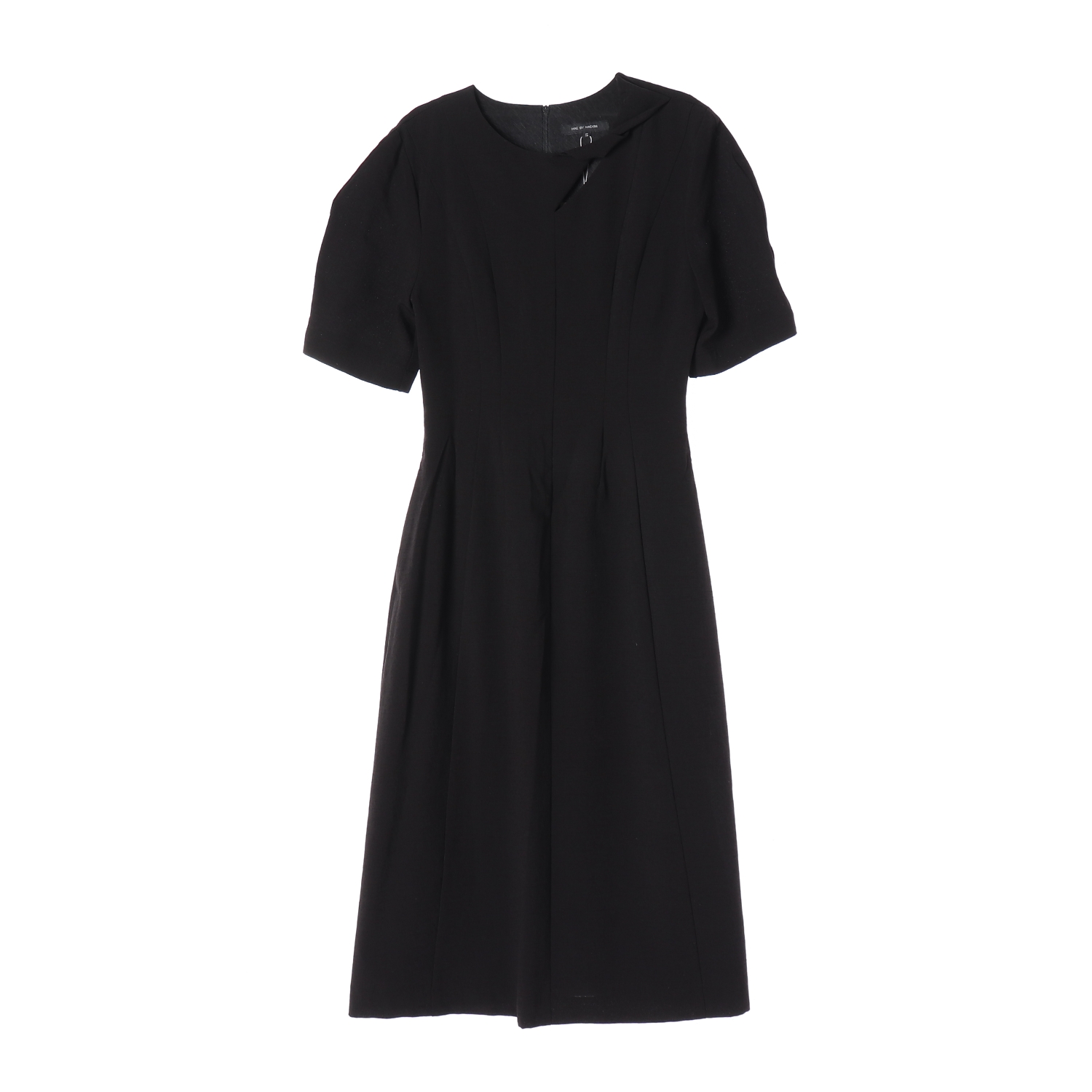 (새상품) 해바이해킴 22FW 슬릿 벌룬 블랙 반팔 원피스