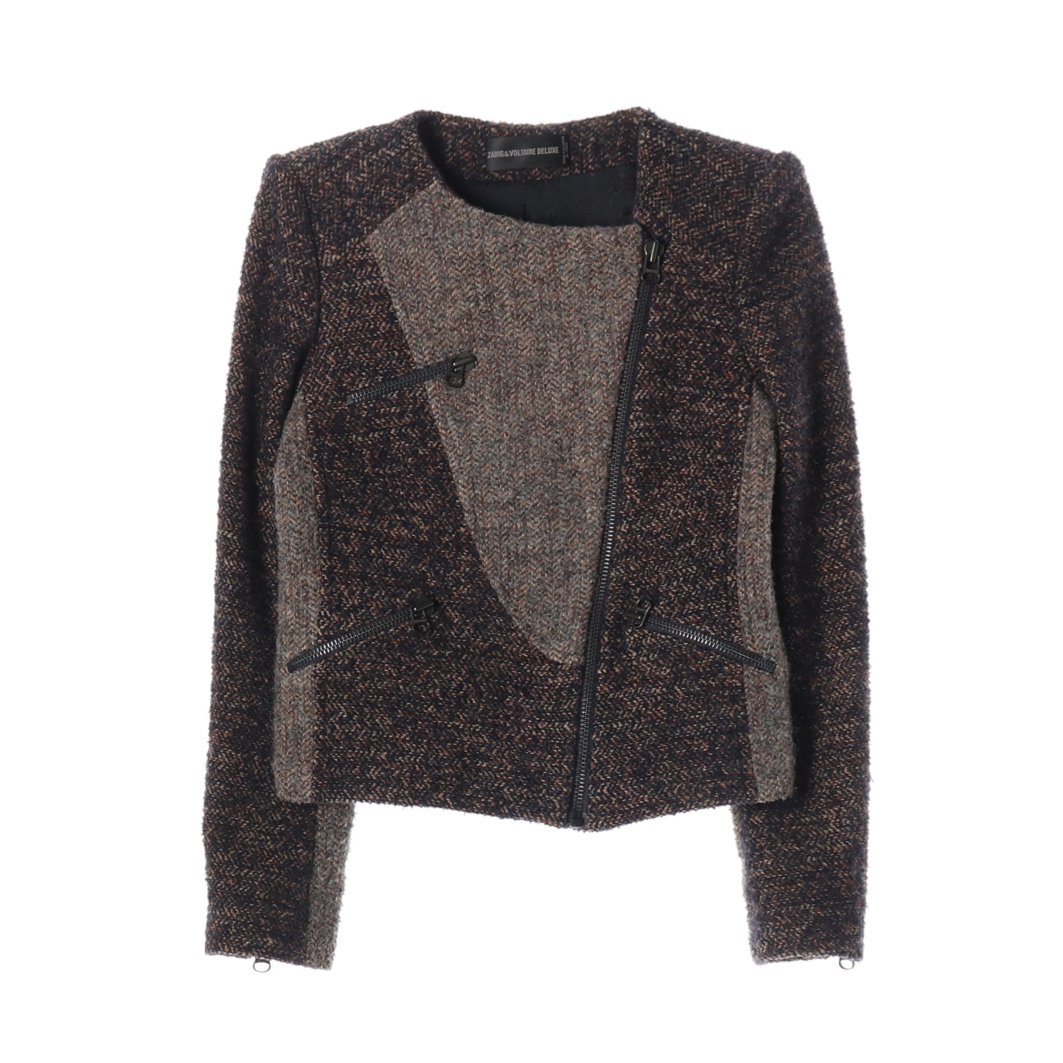 쟈딕앤볼테르 GILDA DELUXE 울 알파카 트위드 라이더 재킷