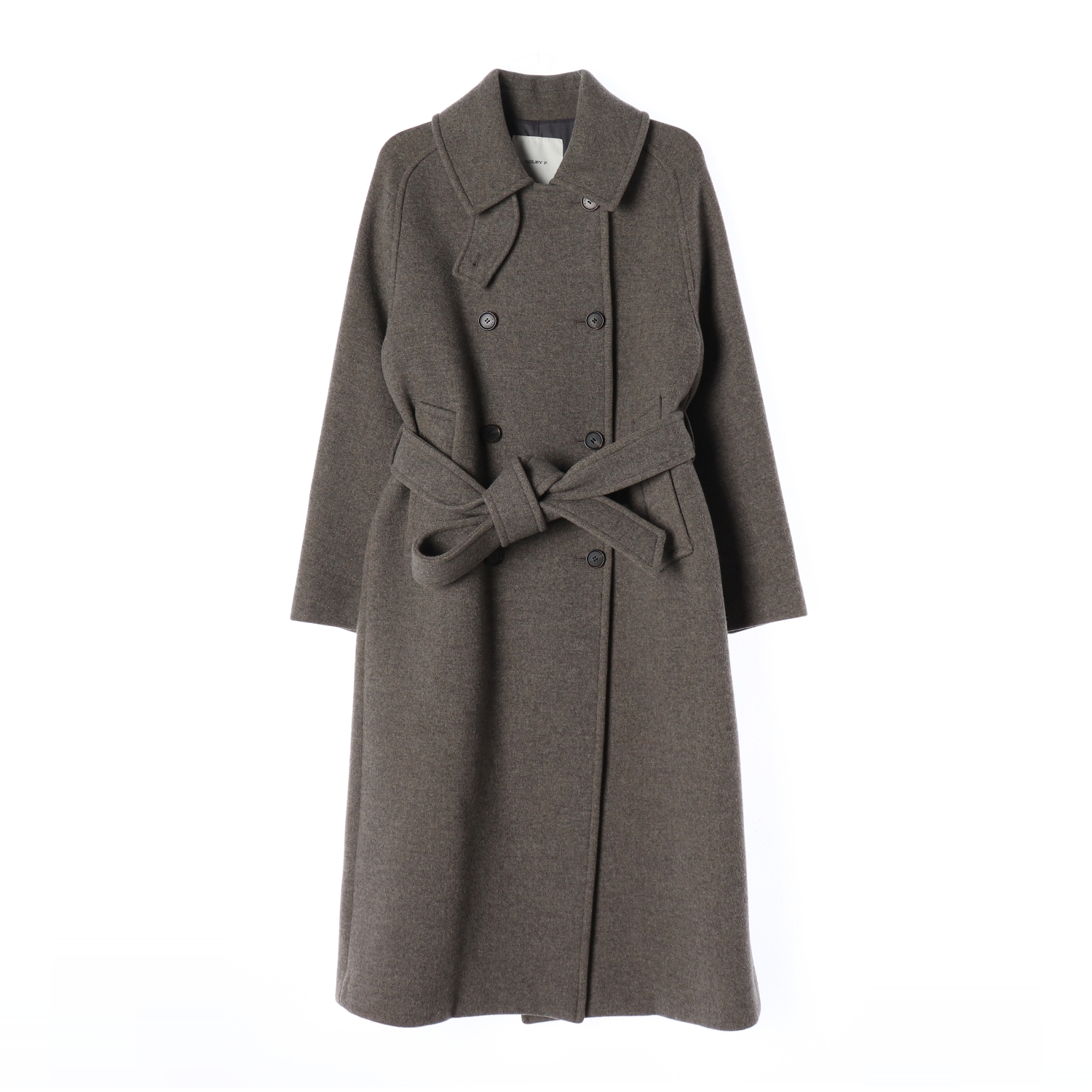 닐바이피 21FW 울 100% 벨티드 롱 코트