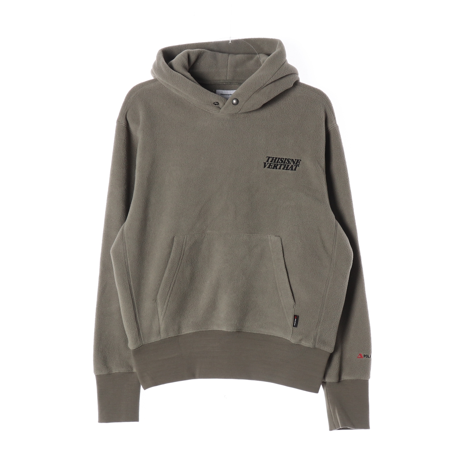 (새상품) 디스이즈네버댓 폴라텍 플리스 후드티 후디 올리브 그린