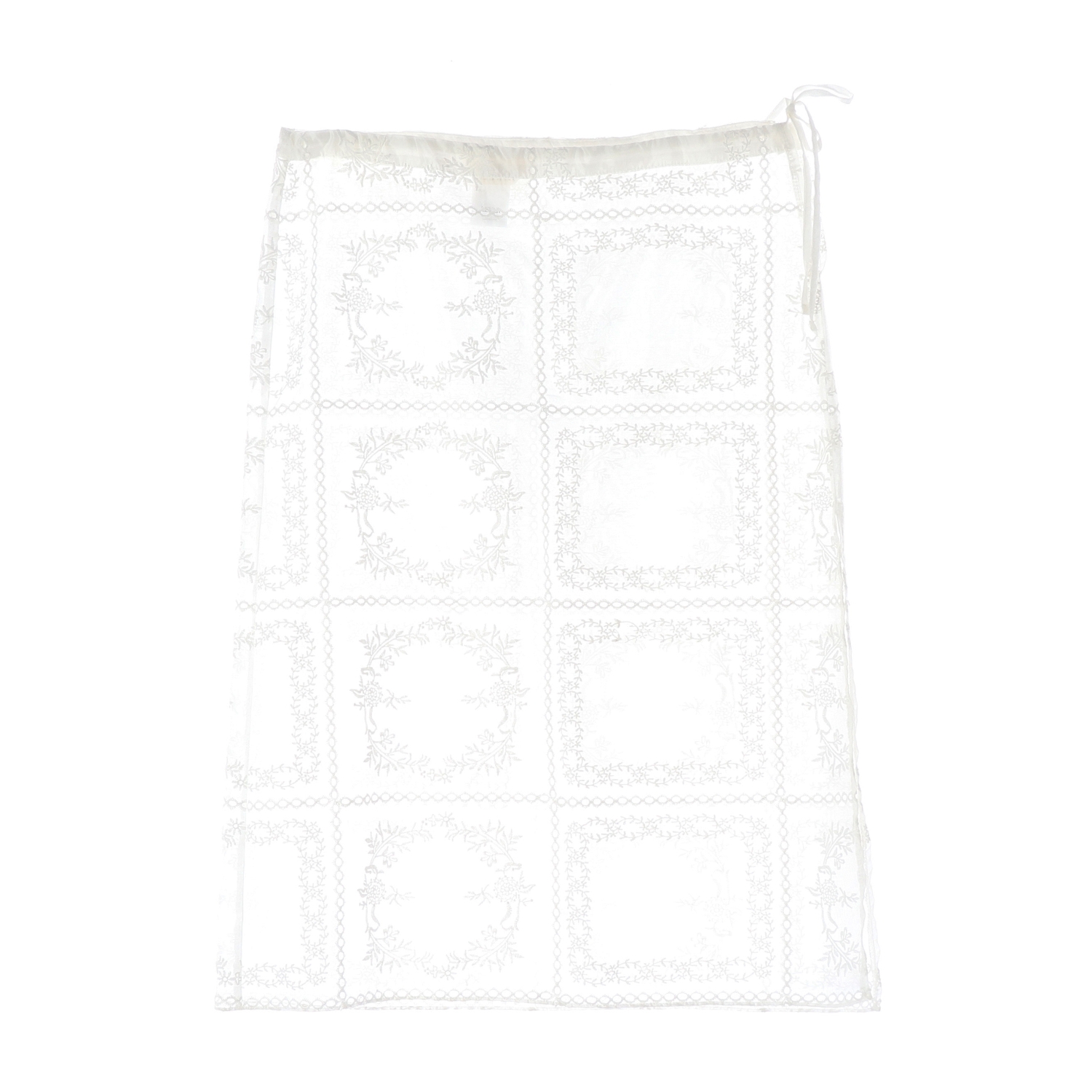 르바 레이어드 레이스 랩 스커트 아이보리