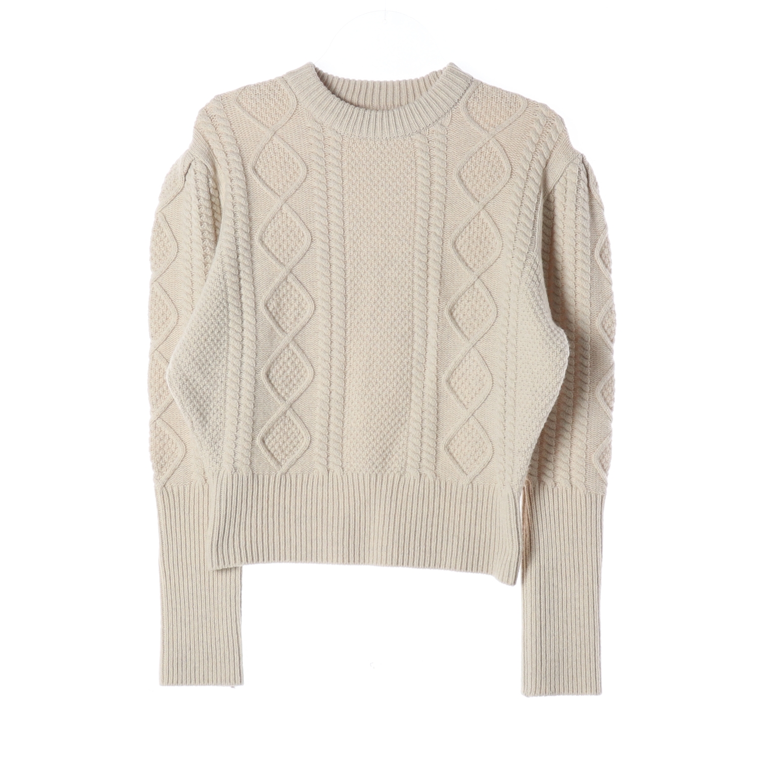 보카바카 22FW Vivienne 퍼프 케이블 니트 아이보리