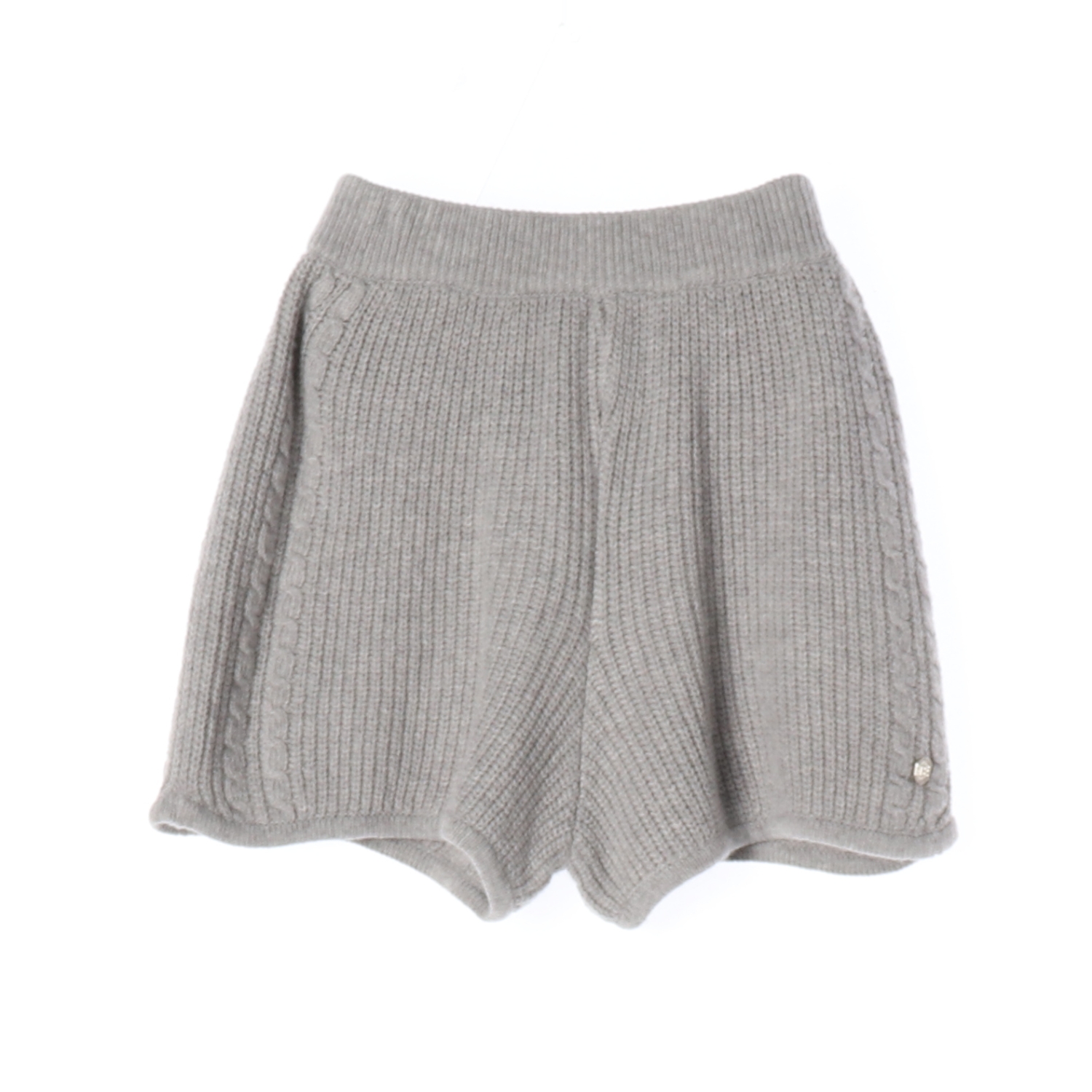 썸웨어버터 울 캐시미어 블렌드 케이블 니트 팬츠 반바지 숏팬츠