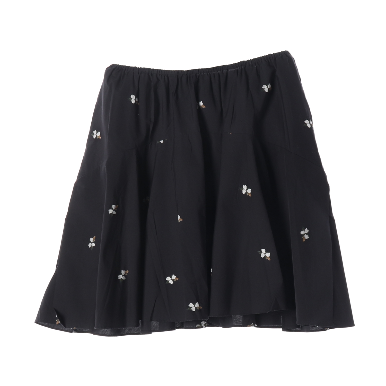 (새상품) 빈스 플로럴 패턴 코튼 밴딩 플레어 스커트