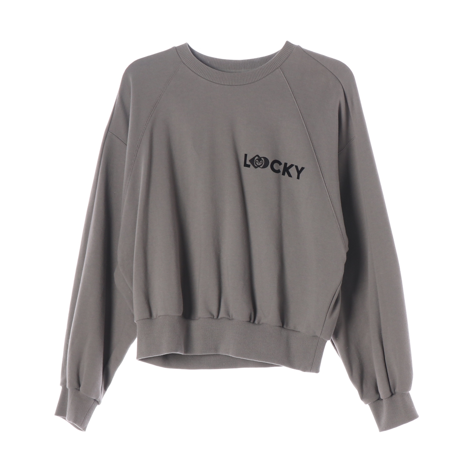 럭키슈에뜨 22FW 로고 프린트 오버핏 레글런 맨투맨 스웨트셔츠