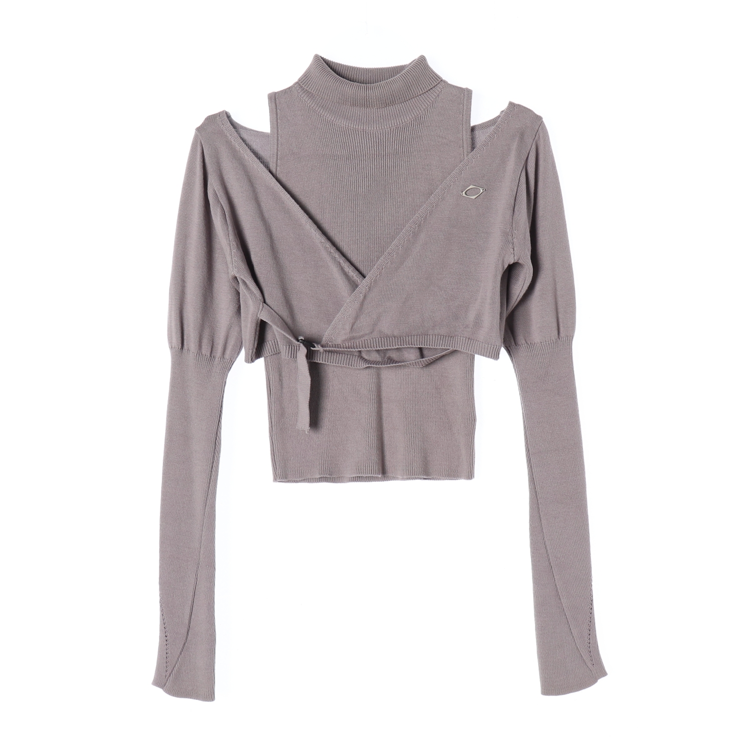  미스치프 오버랩 니트탑 라벤더 세트