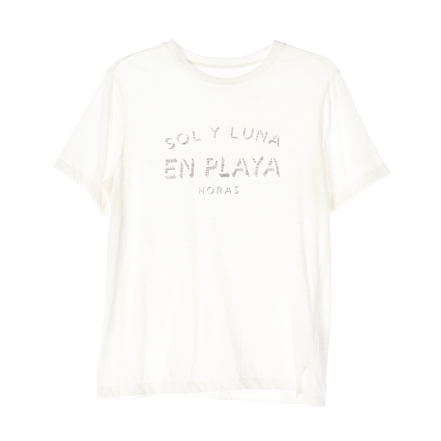 타임 21SS 그래픽 프린트 반팔 티셔츠 화이트