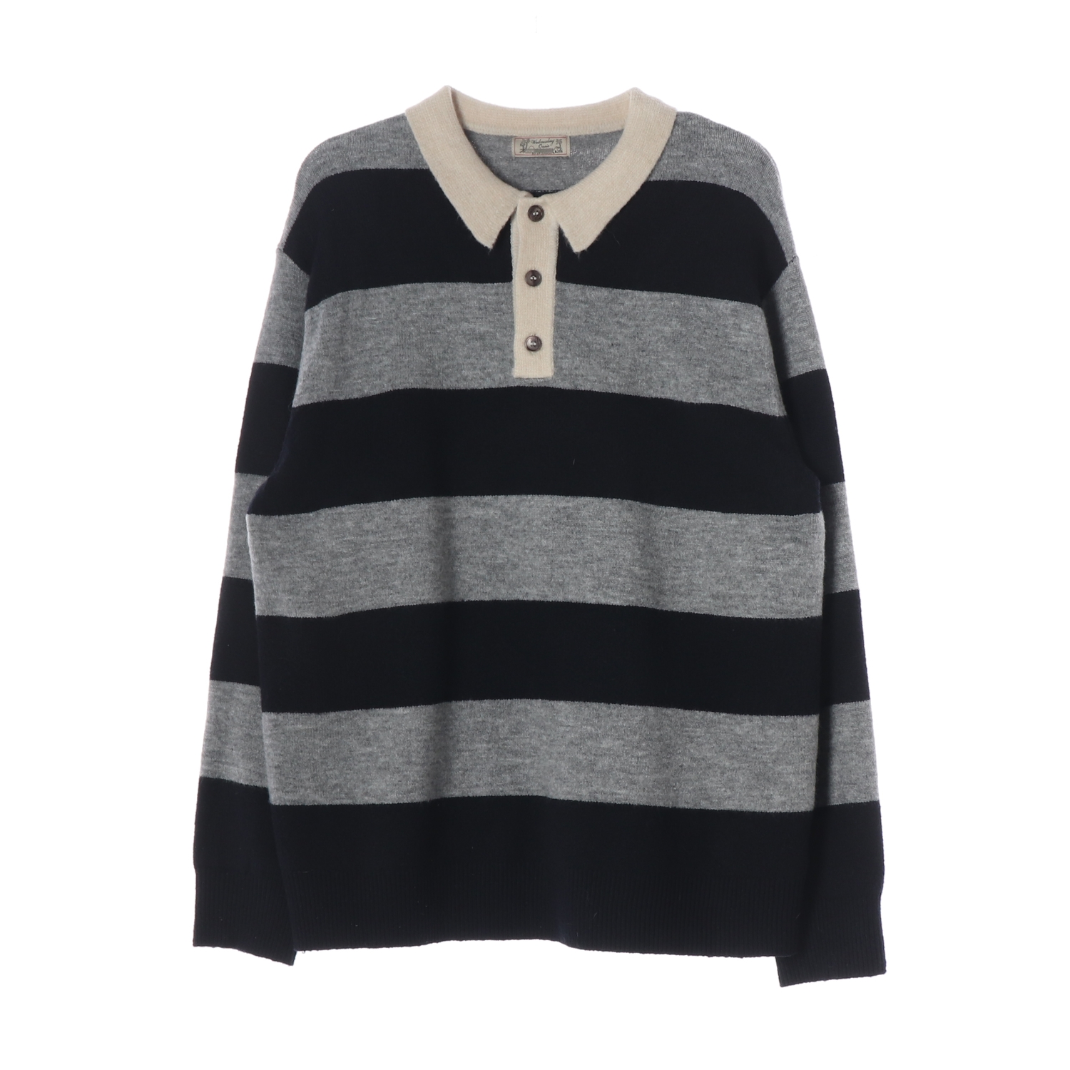 웬즈데이오아시스 올 웨이즈 럭비 스트라이프 카라 니트 스웨터 공용