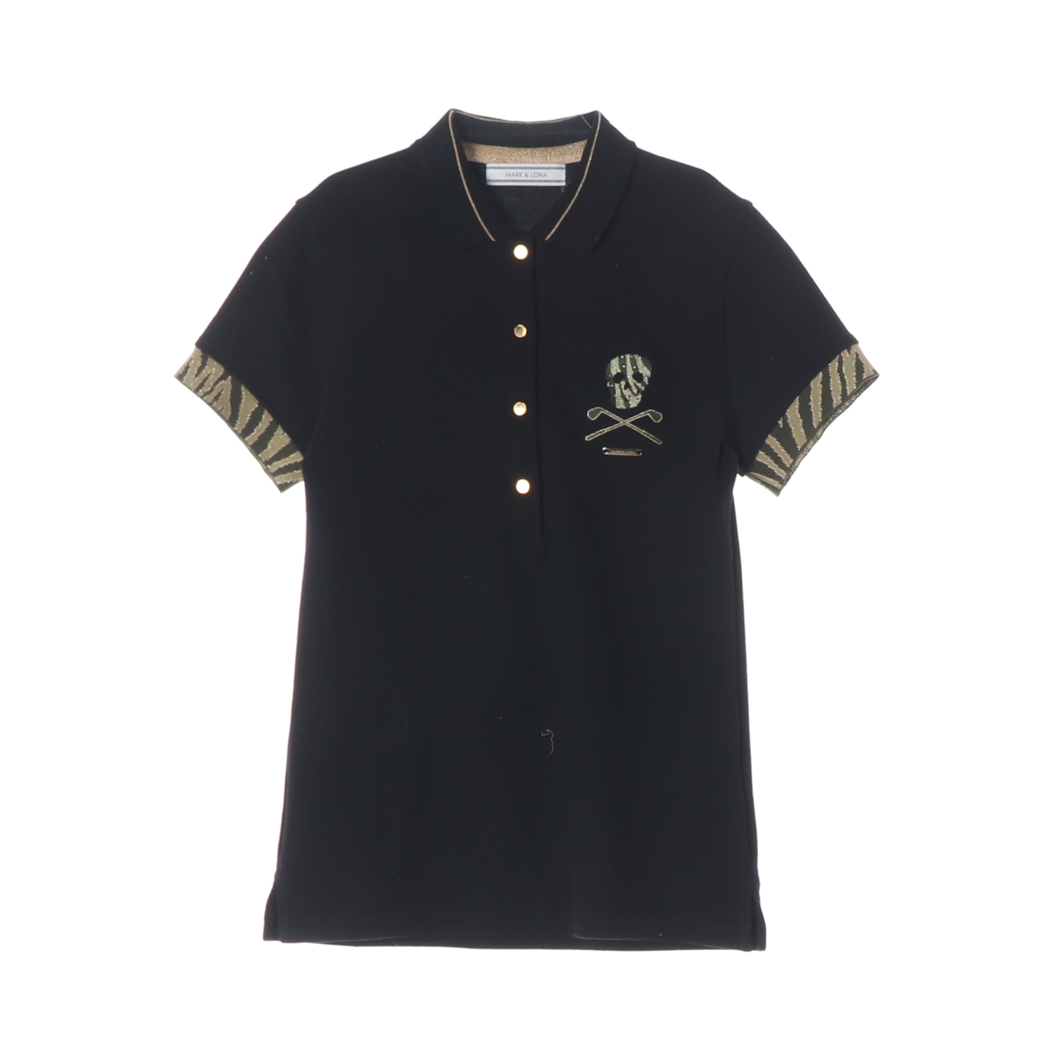 마크앤로나 스컬 자수 지브라 패턴 골프 폴로 반팔 티셔츠 공용
