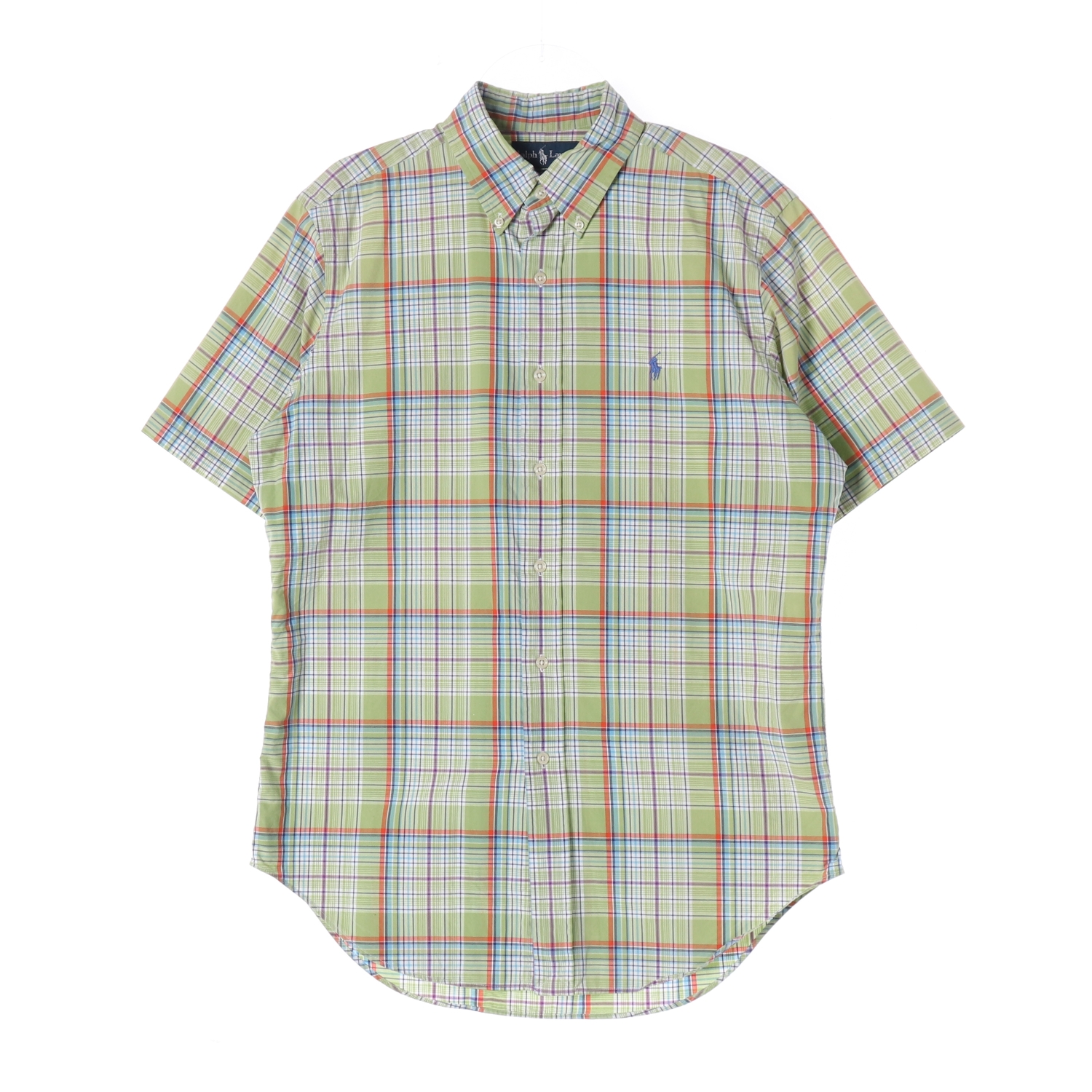 폴로 랄프 로렌 체크 패턴 클래식핏 반팔 셔츠