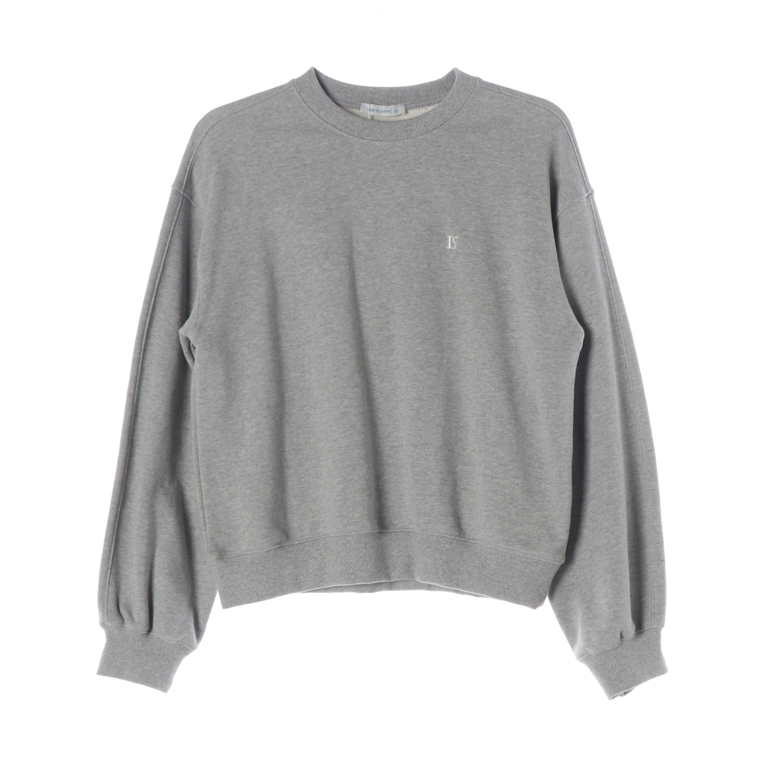 (새상품) 로우클래식 24SS 코튼 맨투맨 멜란지 그레이