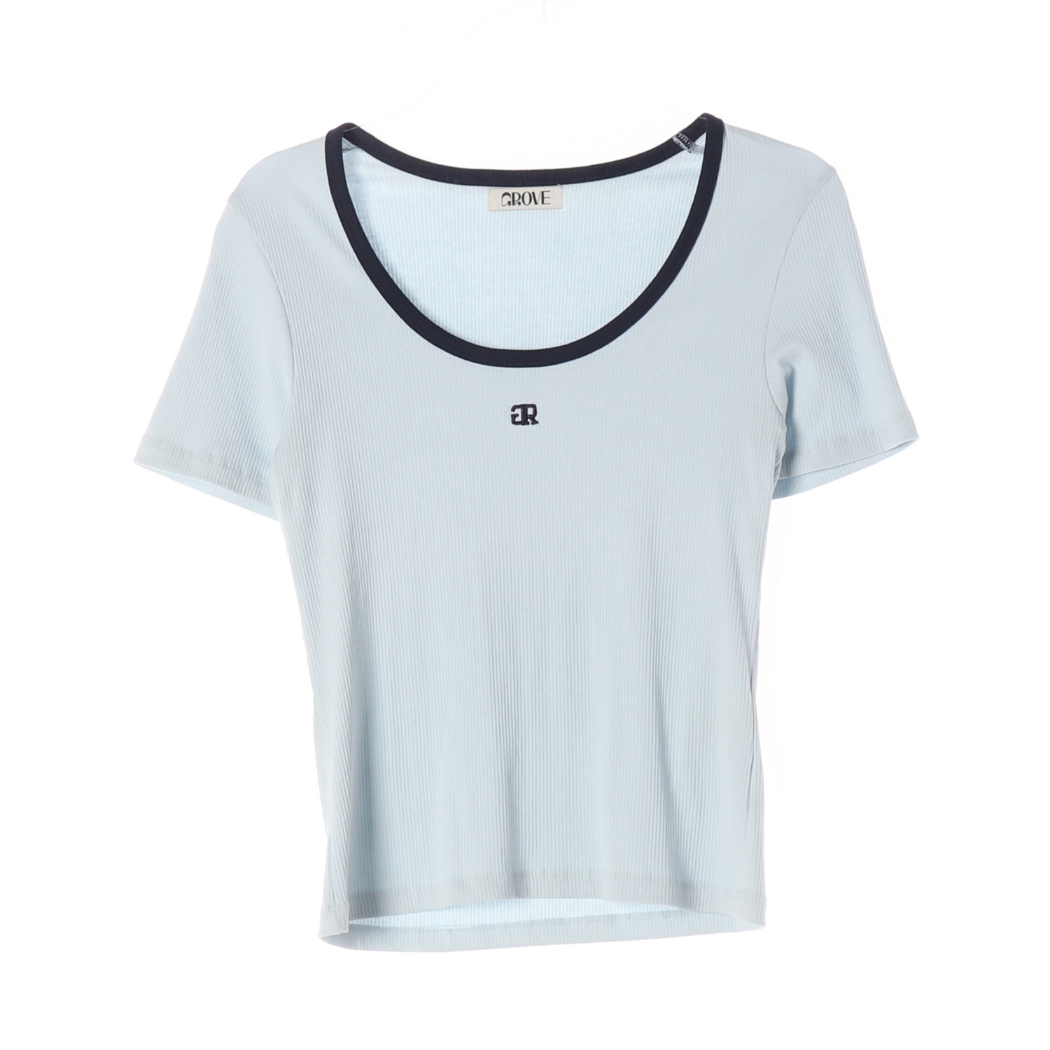 그로브 22SS RORY 로리 U넥 링티 반팔 티셔츠 블루