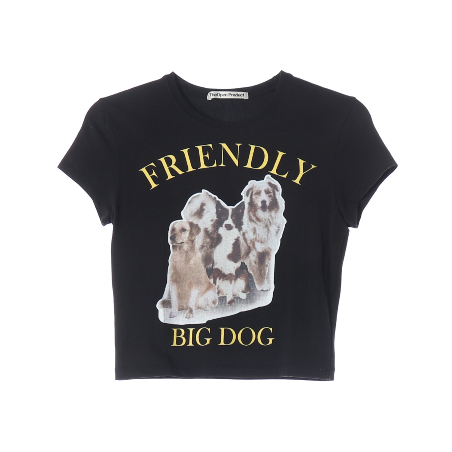 더오픈프로덕트 빅독 베이비티 크롭 반팔 티셔츠